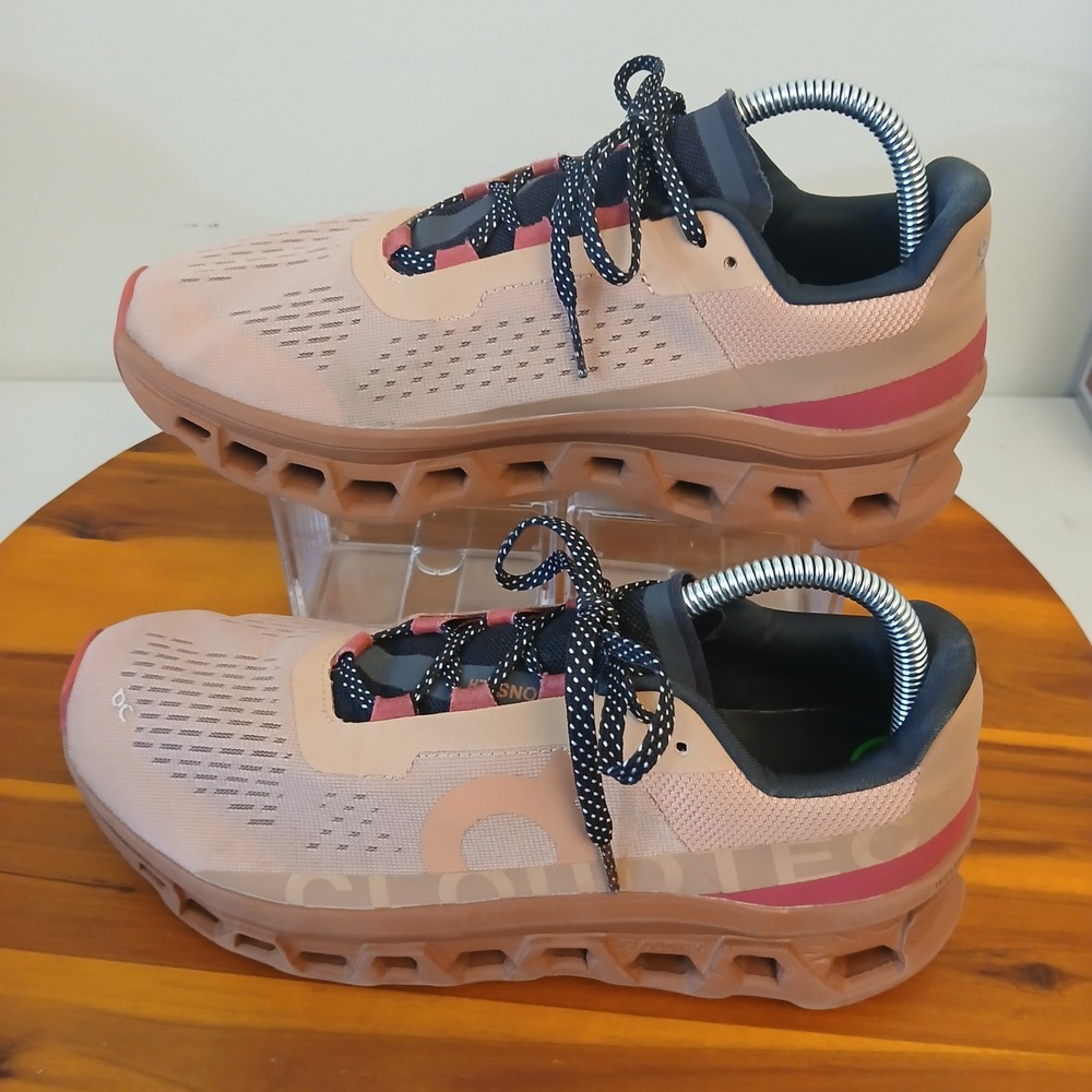 On Cloudmonster Women 10 Pink Rose Running Shoes Sneakers 61.98283